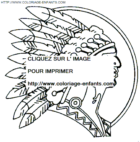 coloriage indien peinture de guerre