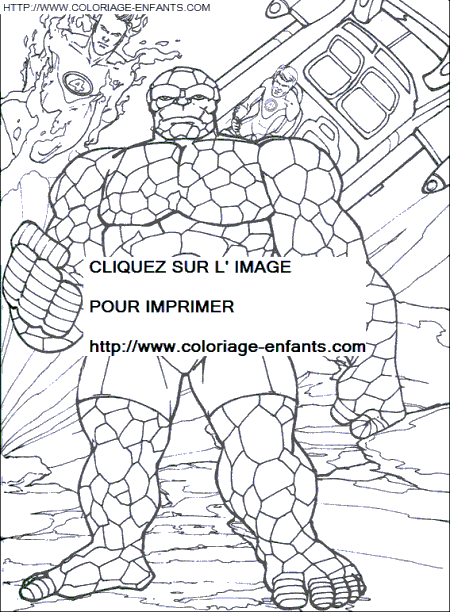 coloriage les 4 fantastiques vainqueurs