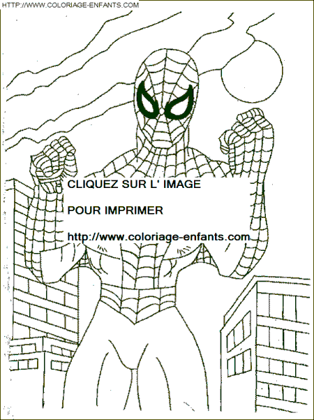 coloriage les forces de spiderman