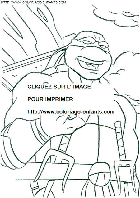 coloriage les tortues ninja leonardo