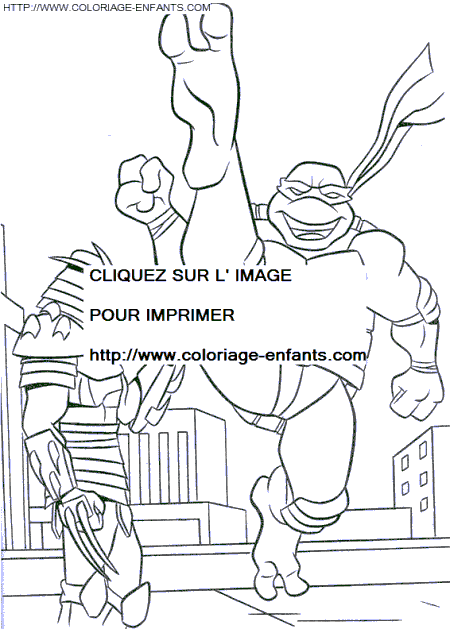 coloriage les tortues ninja raphael se perfectionne