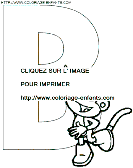 coloriage Alphabet Dora lettre B