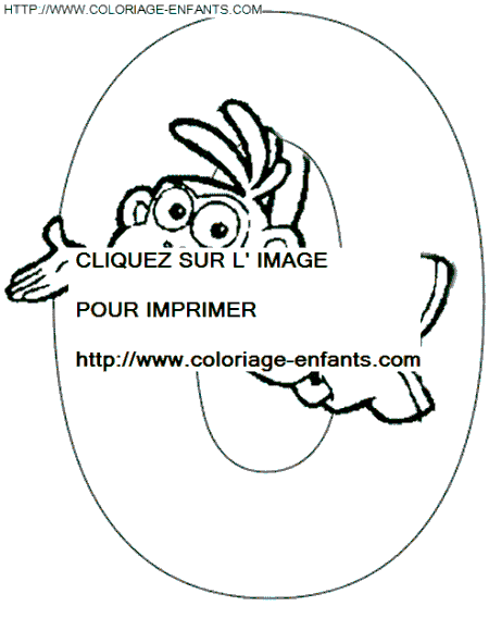 coloriage Alphabet Dora lettre O