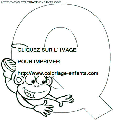 coloriage Alphabet Dora lettre Q