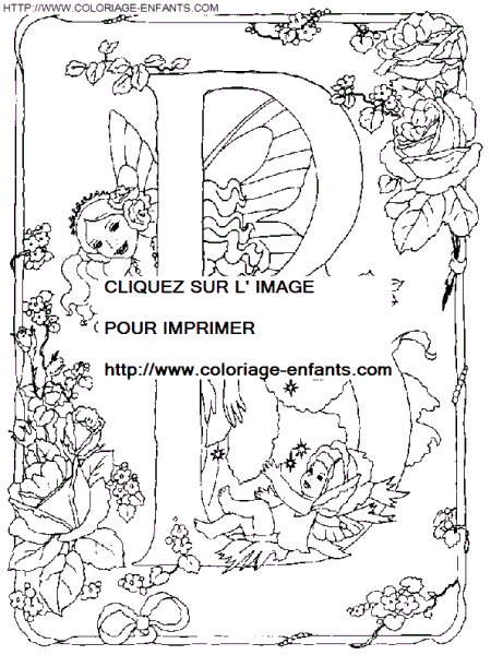 coloriage Alphabet fee lettre C