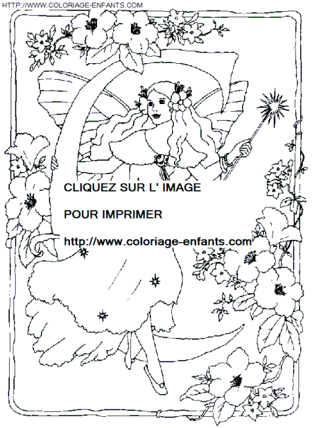 coloriage Alphabet fee lettre C