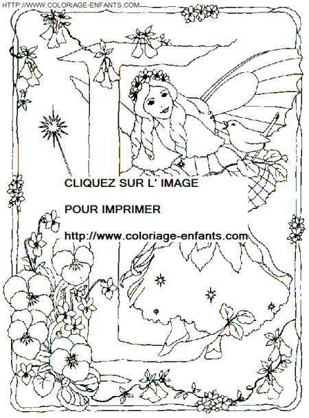 coloriage Alphabet fee lettre E