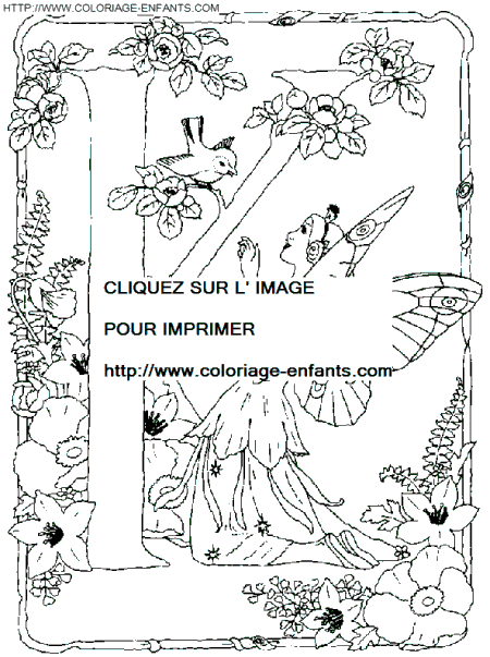 coloriage Alphabet fee lettre K