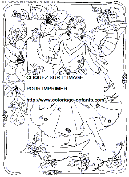 coloriage Alphabet fee lettre L