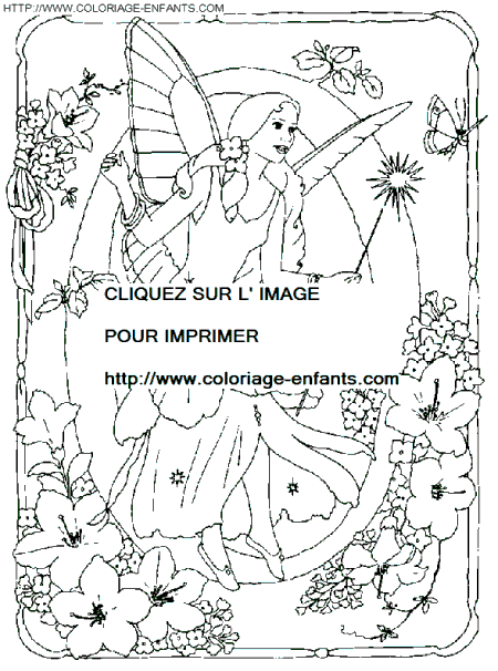 coloriage Alphabet fee lettre O