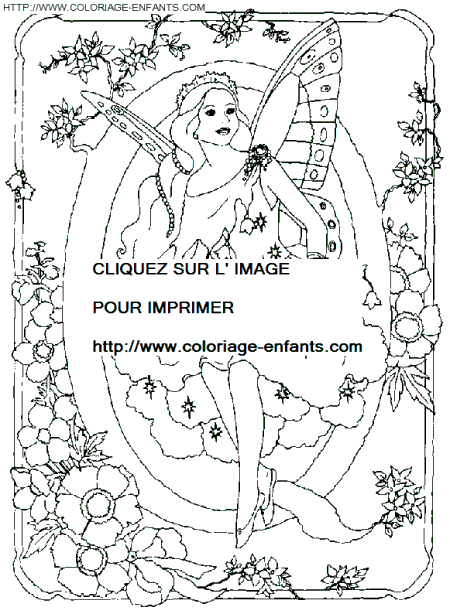 coloriage Alphabet fee lettre Q