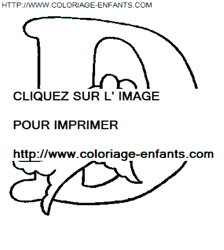 coloriage lettre oiseaux lettre d