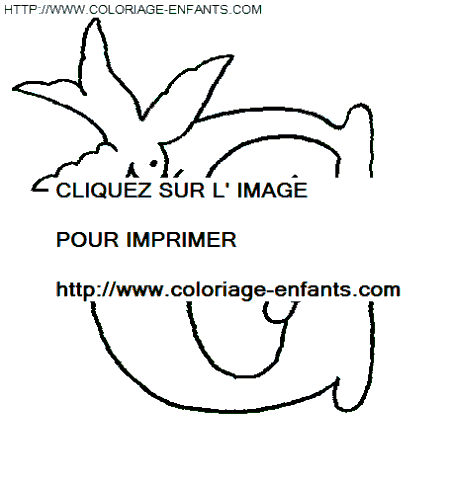 coloriage lettre oiseaux lettre g