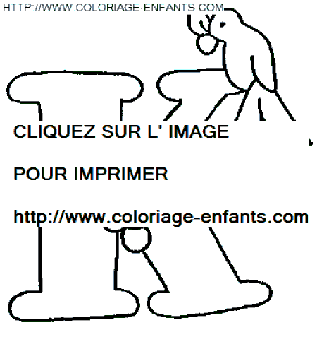 coloriage lettre oiseaux lettre k