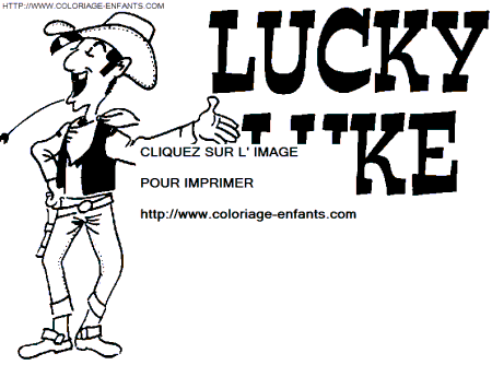 coloriage lucky luke affiche de lucky luke