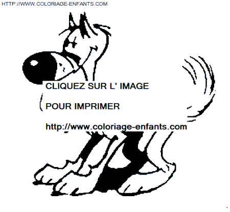 coloriage lucky luke le chien rantanplan en sheriff