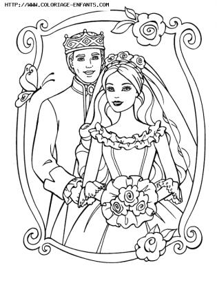 coloriage mariage