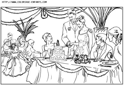 coloriage mariage