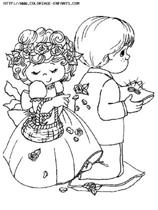 coloriage mariage