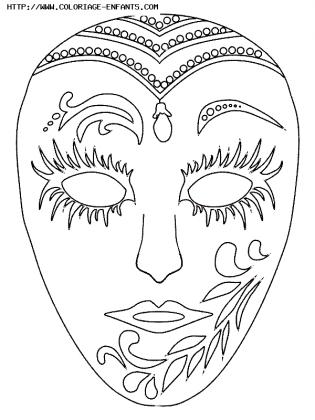 coloriage Masques Ã  colorier