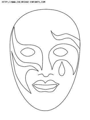 coloriage Masques Ã  colorier