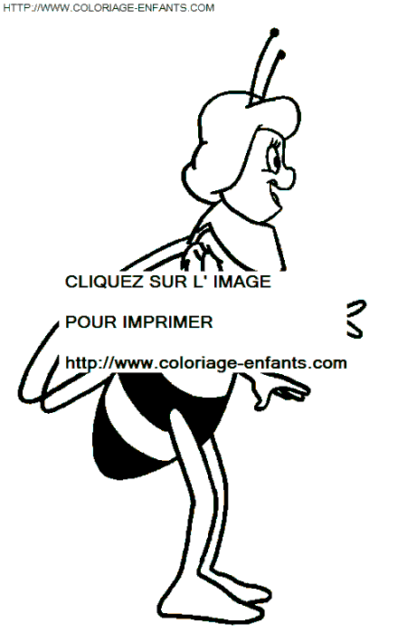 coloriage maya abeille professeur cassandre