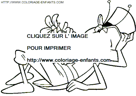 coloriage maya abeille la sauterelle flip raconte une histoire à maya