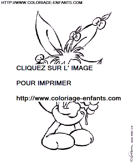 coloriage mimihopps avec une fleur