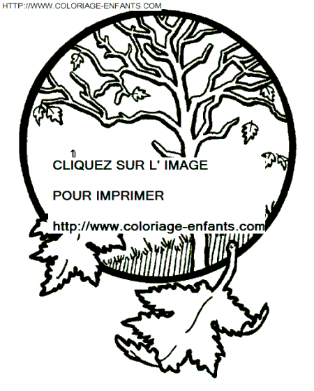 coloriage Nature Automne