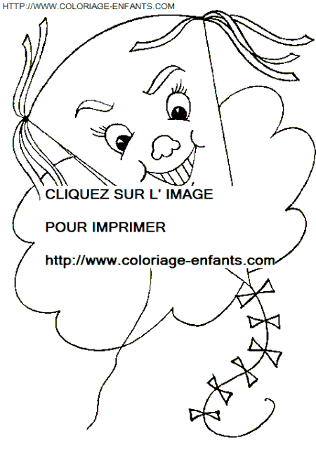 coloriage Nature Cerfs Volants