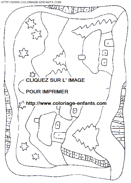 coloriage Nature Maisons