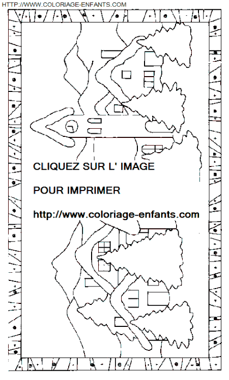 coloriage Nature Maisons