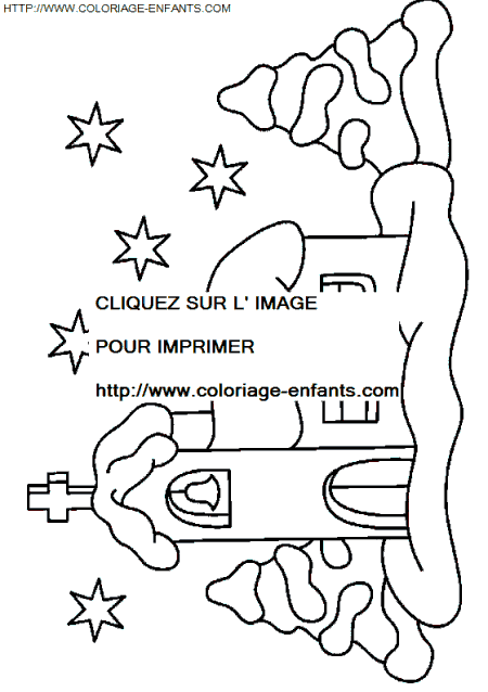 coloriage Nature Maisons