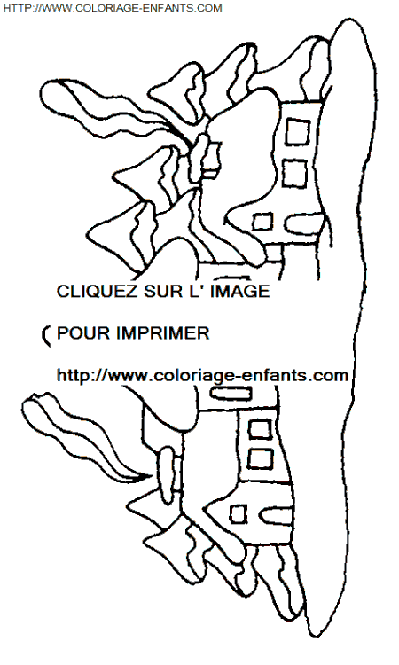 coloriage Nature Maisons