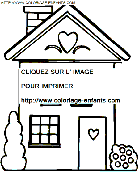 coloriage Nature Maisons