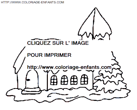 coloriage Nature Maisons