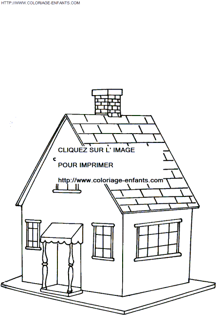 coloriage Nature Maisons