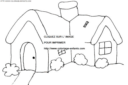 coloriage Nature Maisons