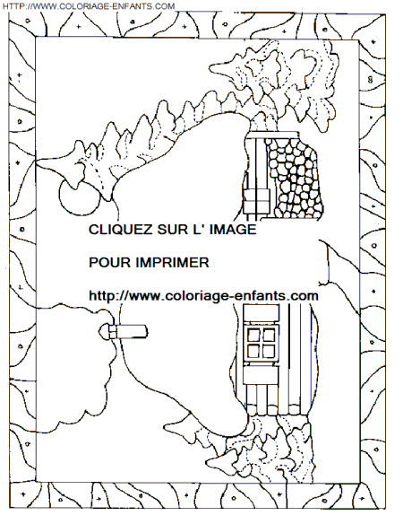 coloriage Nature Maisons