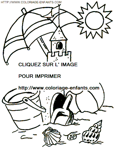 coloriage Nature Vacances