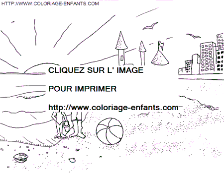 coloriage Nature Vacances