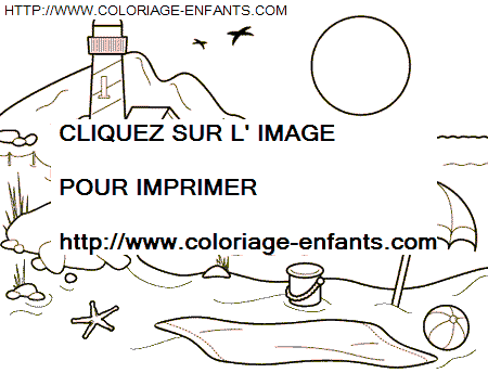 coloriage Nature Vacances