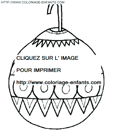 coloriage noel une boule