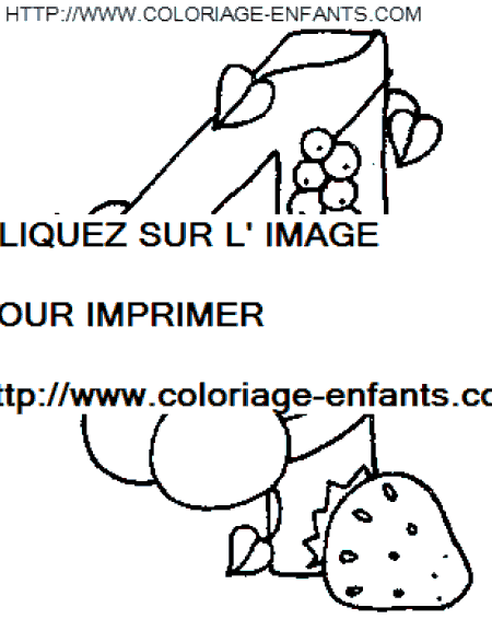 coloriage nombres fruits chiffre4