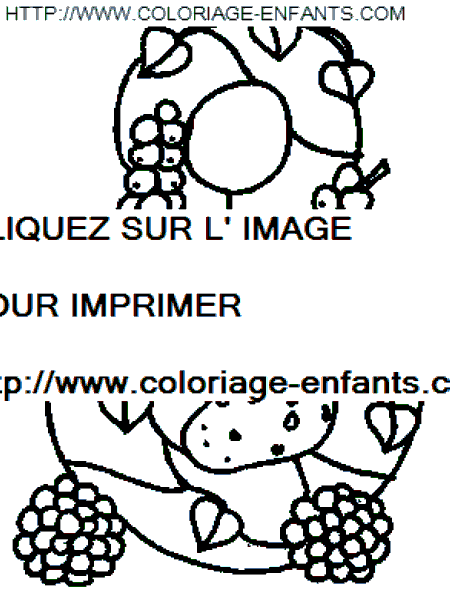 coloriage nombres fruits chiffre8