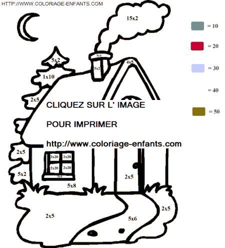 coloriage Nombres Multiplications