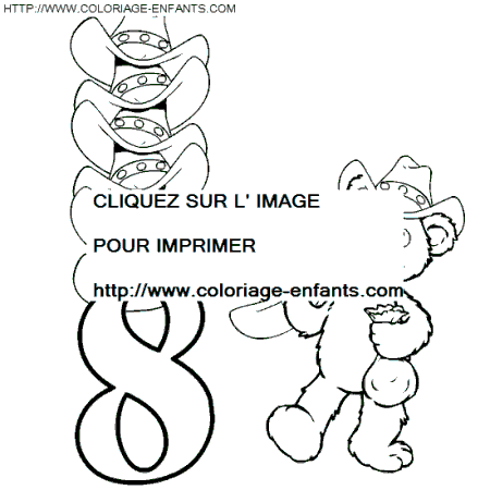 coloriage nombres rue sesame chiffre8