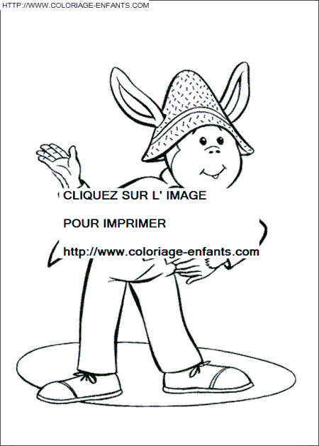 coloriage oui oui le singe isidore macaque se deguise