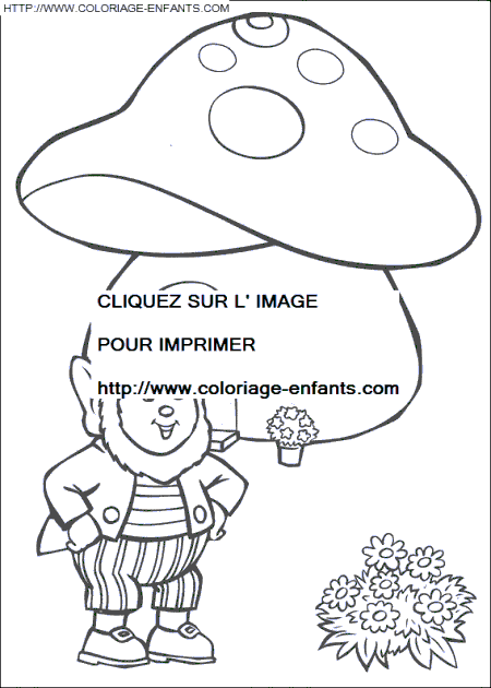 coloriage oui oui potiron est devant sa maison