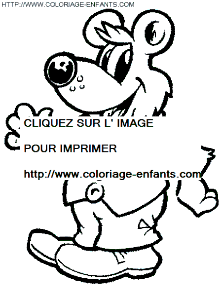 coloriage ours deguise en clown